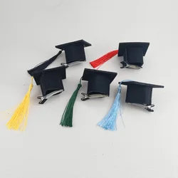 1pcs Graduation Tassel Hat Mini Doctoral Cap Clip Graduation Hat Party Stereoscopic Headdress Graduation Hair Decoration