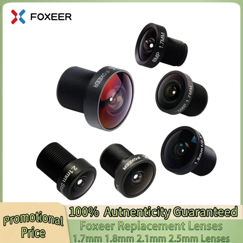 

Original Foxeer Replacement Camera Lens 1.7mm 1.8mm 2.1mm 2.5mm Lens/M8 M12 Wide Angle Lens for Toothless/Predator/Falkor Camera