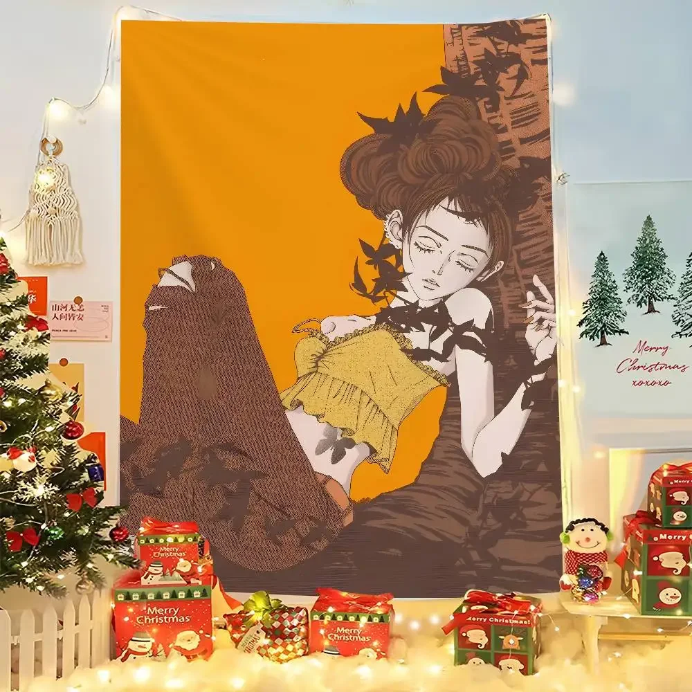 Japanische Anime P-paradise Kuss Tapisserie Hängen Schlafsaal Zimmer Tagesdecke Decke Kinderzimmer Party Dekoration Geschenk