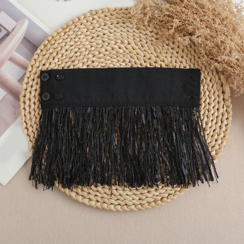 Fringed Flared Sleeves Faux Cuff Female Clothes Accessory Decorative Wrist Cuffs K3KF