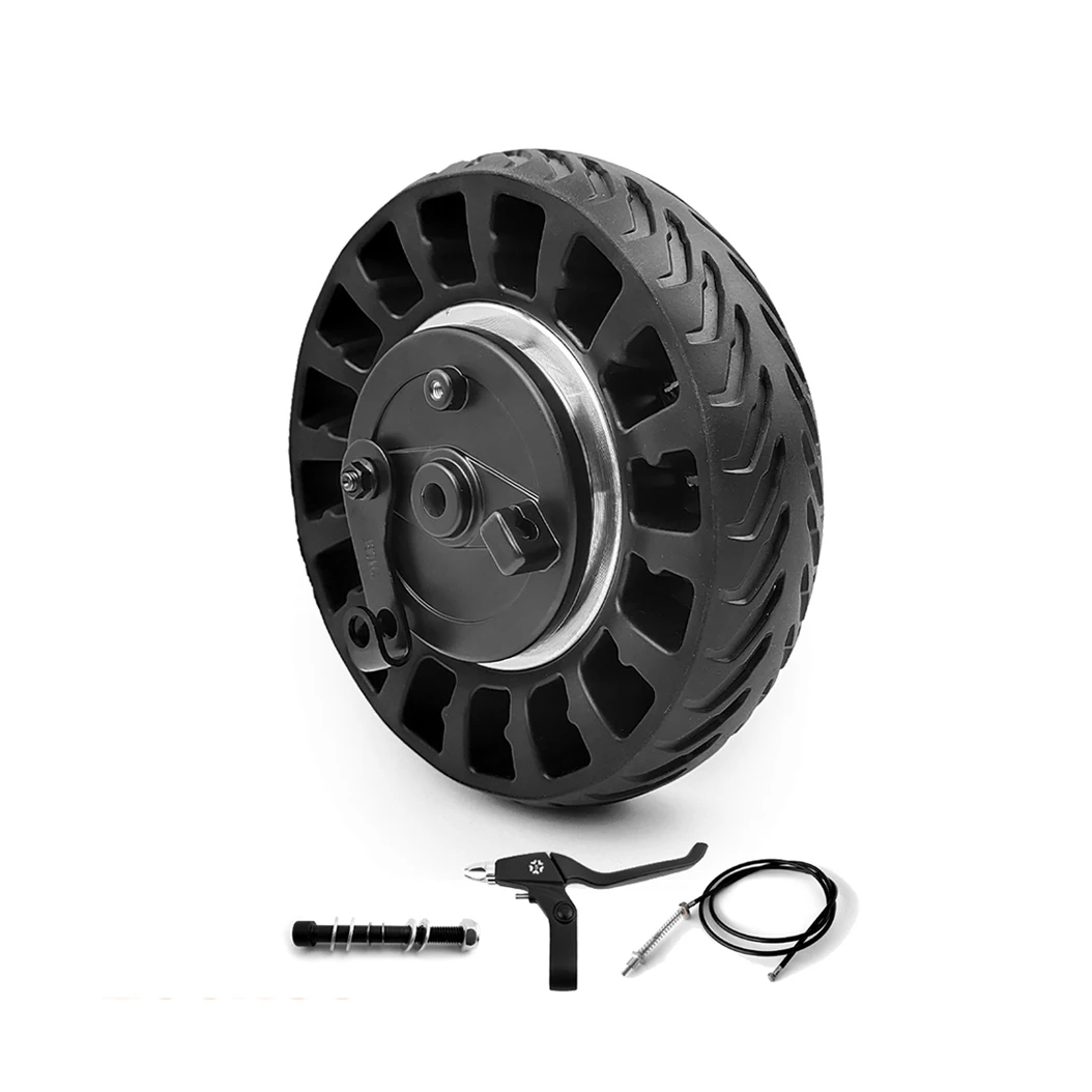 8 Inch  Electric Scooter Tubeless Wheel with Drum Brake Hollowed-Out Tyre Solid Tire with Cable Break