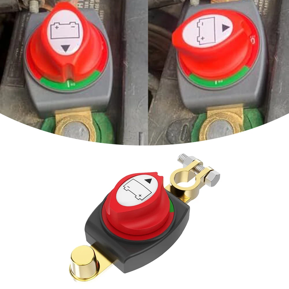 ON/OFF Battery Disconnect Switch 12-48V Car Isolator Disconnect Rotary Switch 275A 2 Position On/Off Battery Disconnect Switch