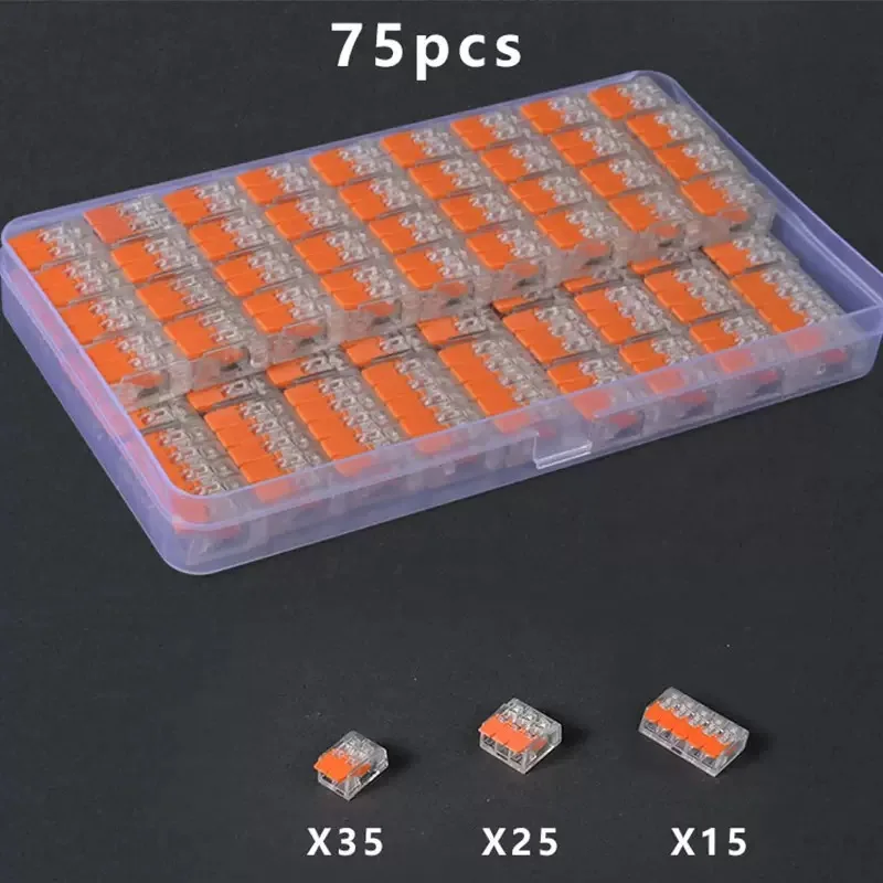 Universele oranje snelstekker meerpoorts elektrische draadterminal connector 250V 32A zwaar uitgevoerd met snelle bedrading verbinding huishoudelijke en industriële elektrische accessoires eenvoudige