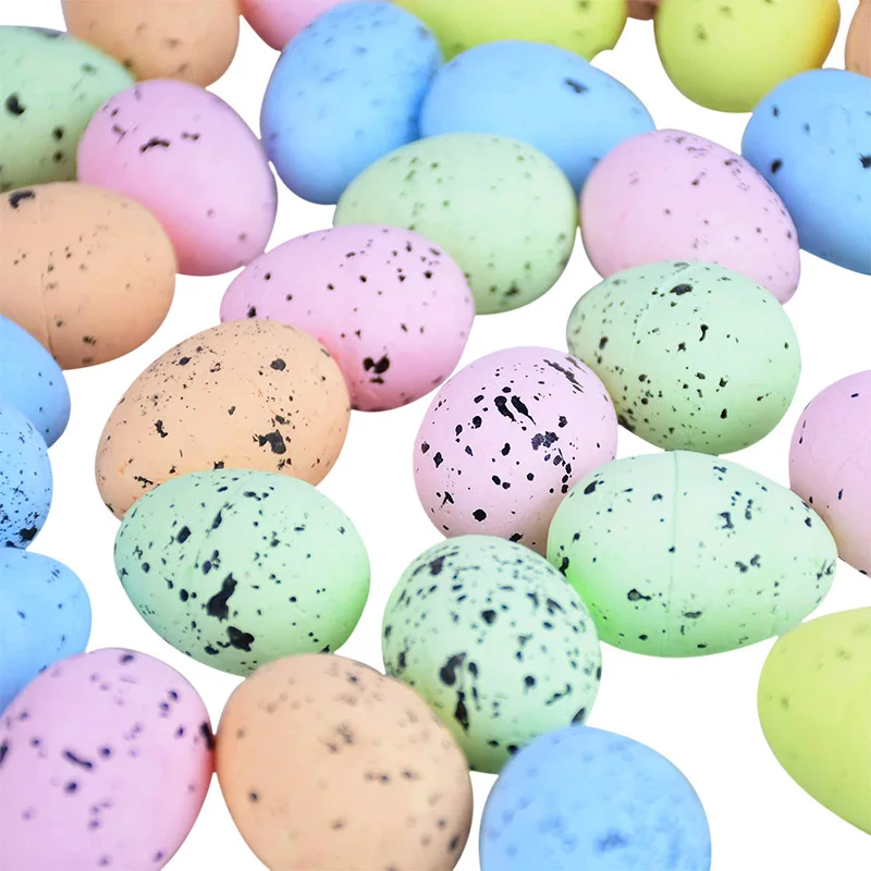 40/20 Pcs Artificial Loose Foam Eggs Bird Quail eggs Easter Decor Easter Eggs Hanging Wreath DIY Craft Decorations for Home