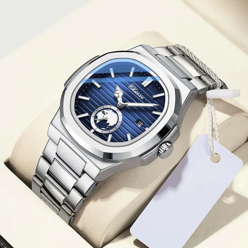 

CHENXI Fashionable Men's Quartz Watch New Style Business Men's Watch Date Display Small Seconds Subdial Men's Wristwatch Gift