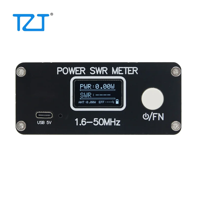 Счетчик мощности SWR TZT 1,6-50 МГц, счетчик мощности SWR 0,5-150 Вт, счетчик мощности SWR, встроенный аккумулятор, OLED-дисплей