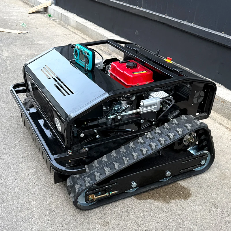 

Customized Spot Supply 800 Cut Petrol Professional Robot Lawn Mower Crawler Remote Control Lawn Mower with Snow Shovel