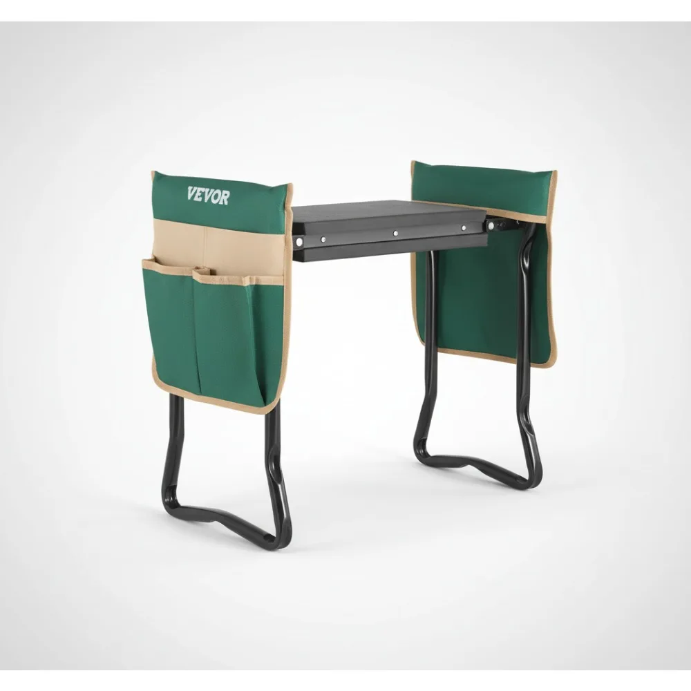 

Heavy Duty Folding Garden Kneeler Seat with 8" EVA Pad, Tool Bags - Relief Knee Back Pain for Seniors Women