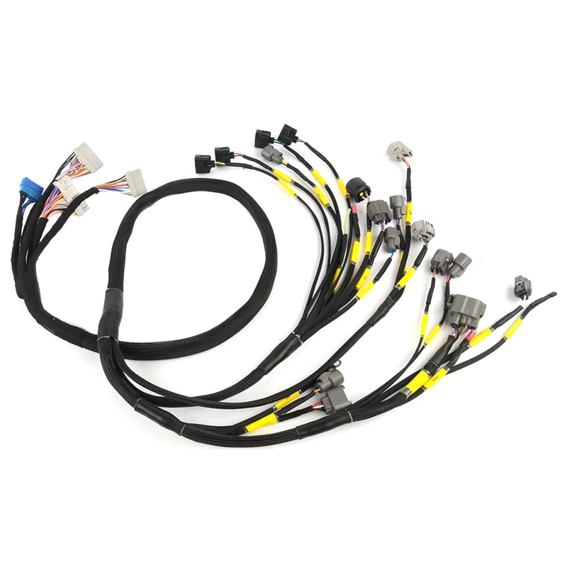 CNCH-OBD2-1 Engine Motor Wiring Harness For Honda Civic Integra B16 B18 D16 EK EG EM Tucked OBD2 Budget D & B-Series