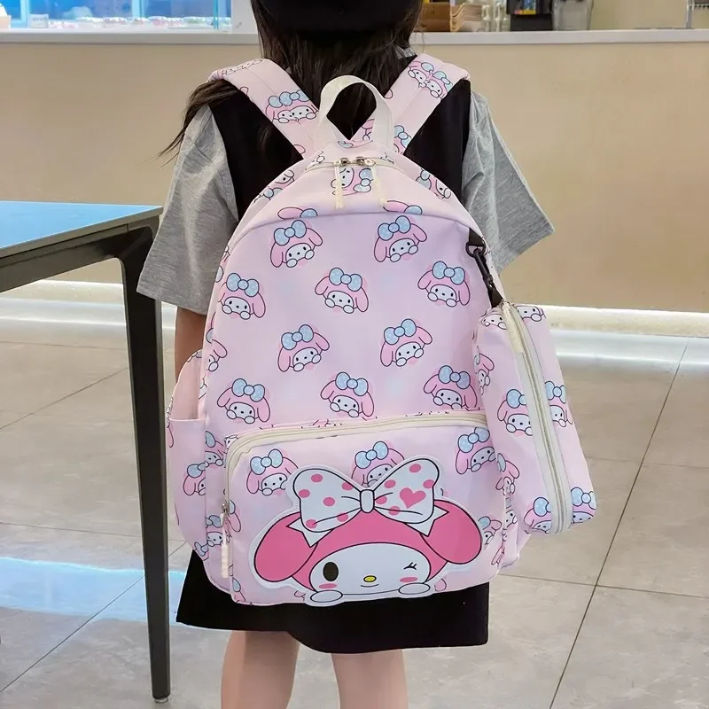 

Сумка Kuromi Hello Kitty, школьный рюкзак, милый аниме, легкие дышащие износостойкие нейлоновые сумки для женщин