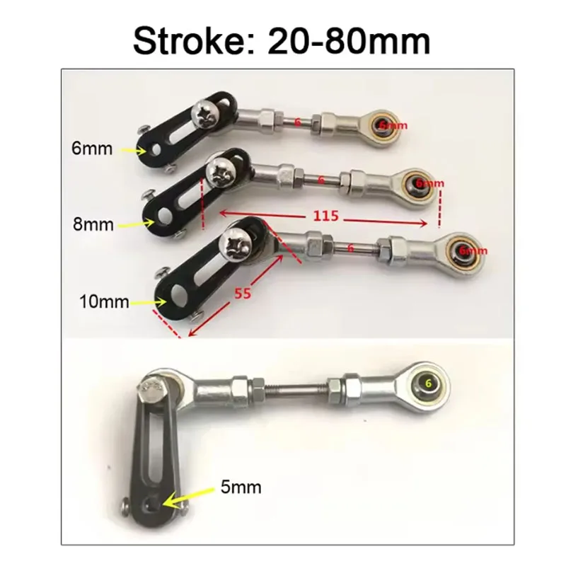 Hubkolben Motor Arm Welle Teleskop Motor Kipphebel Welle 5-16mm Einstellbarer Hub DIY Kipphebel Kurbelwelle Zubehör