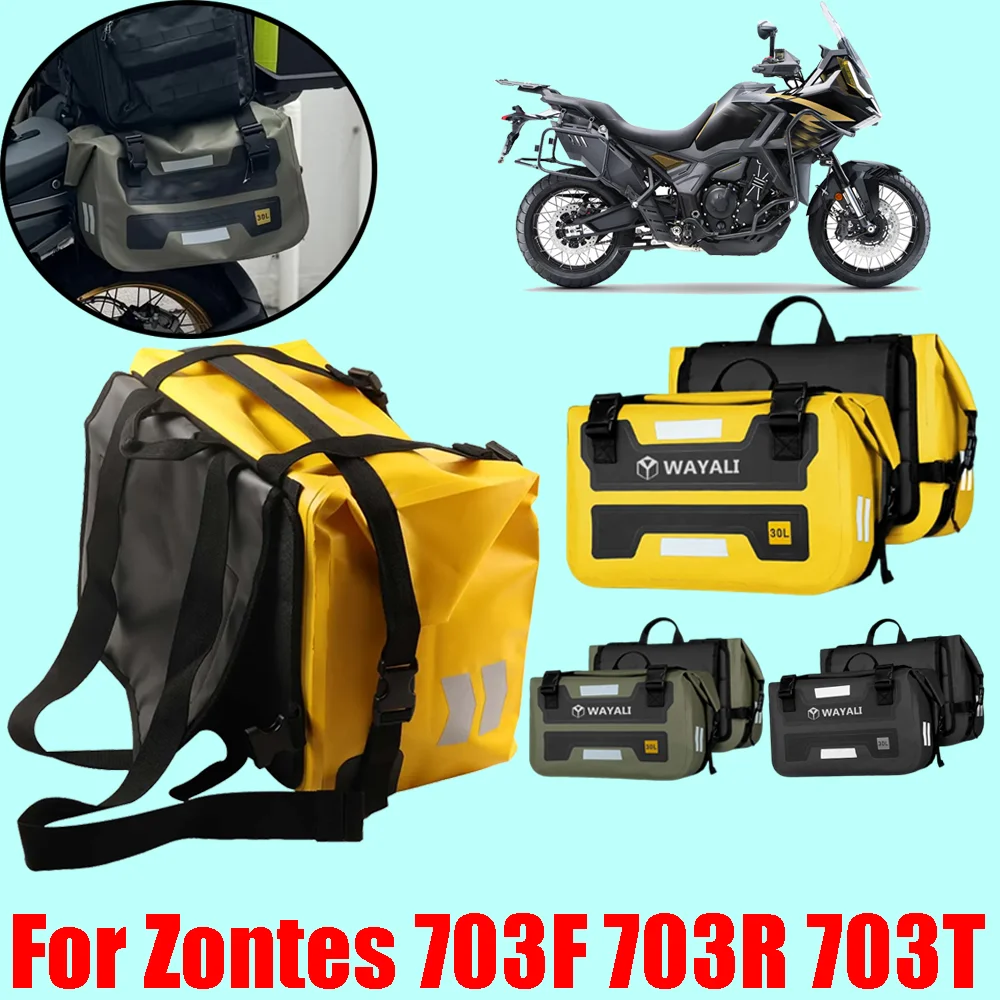 

For Zontes 703F F703 703R 703T ZT 703 F T ZT703 Accessories Saddle Bag Quick Release Pannier Luggage Storage Bag Waterproof Bag