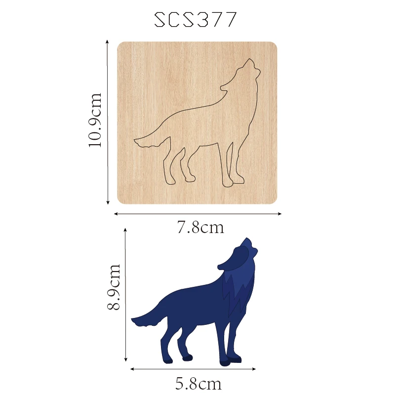 Wolf houten snijmesmatrijs, gebruikt met de machine, SCS377