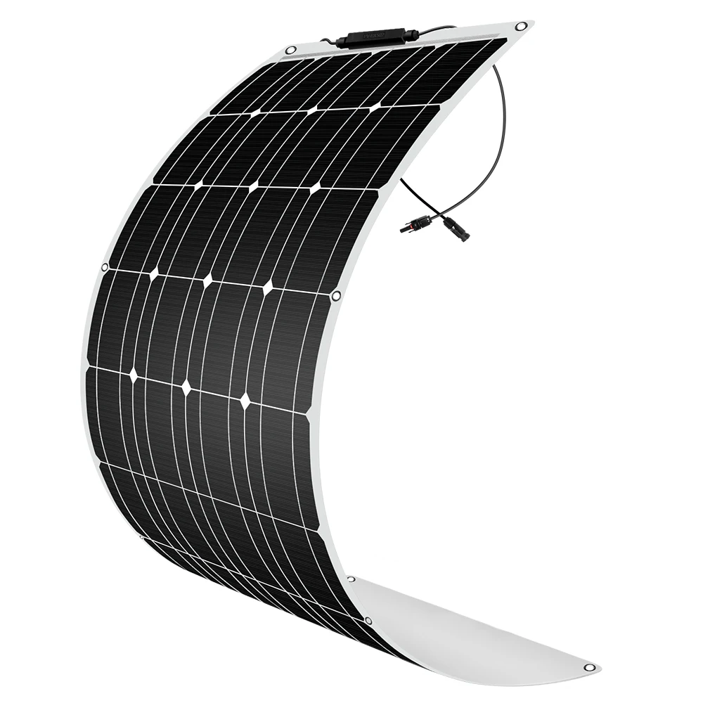 DOKIO 18V 100W/200W/400W Flexibele Zonnepanelen Waterdicht Monokristallijn Zonnepaneel Camping RV thuis Lading 12V - afbeelding 2