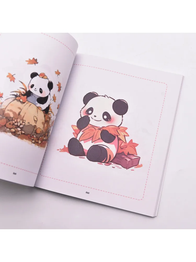 Książka-Winshare Panda Cute Collection Super Cute Hand Simple Drawing Copying Atlas
