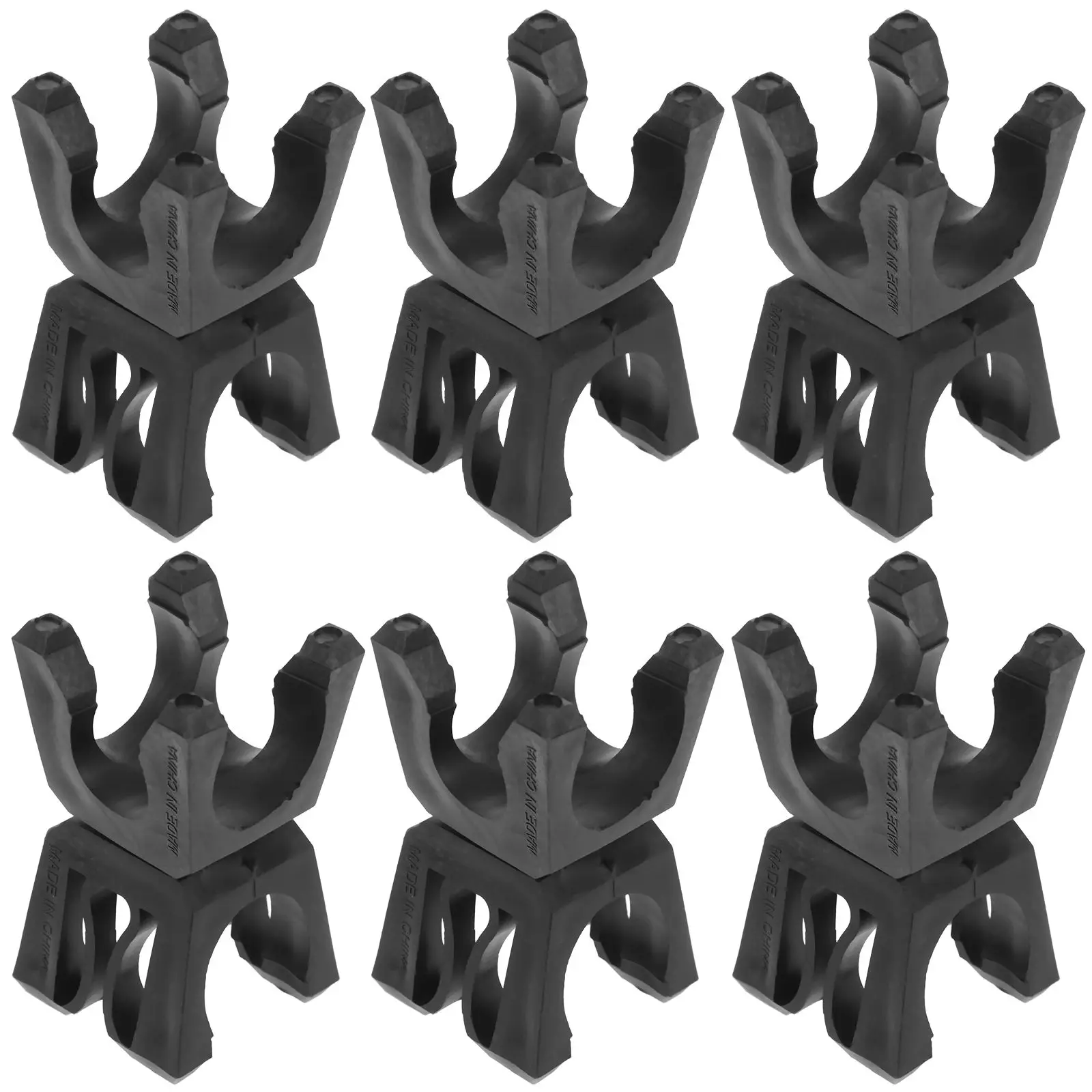 6 Pcs Football Training Sign Pole Buckle Multifunctional Connecting Rod Ring Clamp for Soccer Basketball Accessories