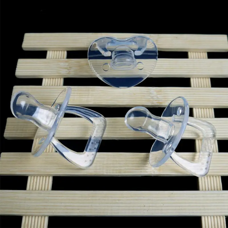 

Baby Personalized Pacifier Clip Newborn Simplicity Pacifiers Holder Letter Silver Bling Infant Transparent Silicone Pacifier
