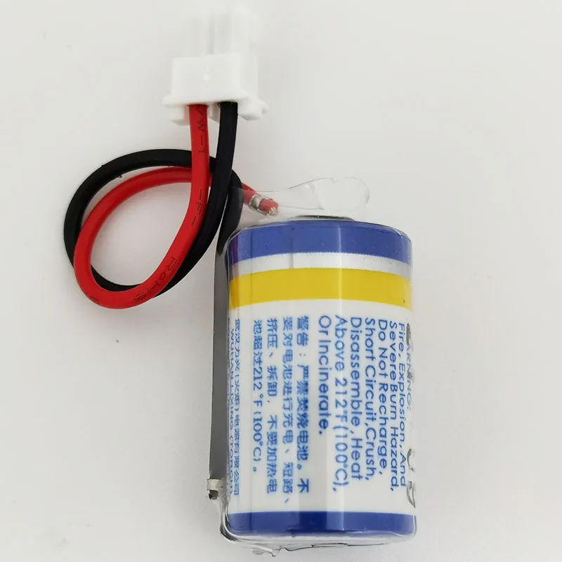 2 pçs/lote ER14250 3.6V 1200mAh Programação DVP-32EH DVP-80EH PLC Bateria de Lítio