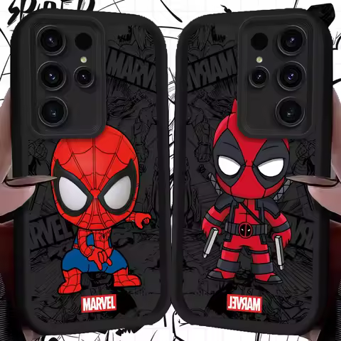 Spider Man Deadpool Groot Phone Case for Samsung Galaxy S24 S25 S23 Ultra S22 S21 Plus FE A36 A56 A26 A16 A06 A15 A25 A35 A55 5G