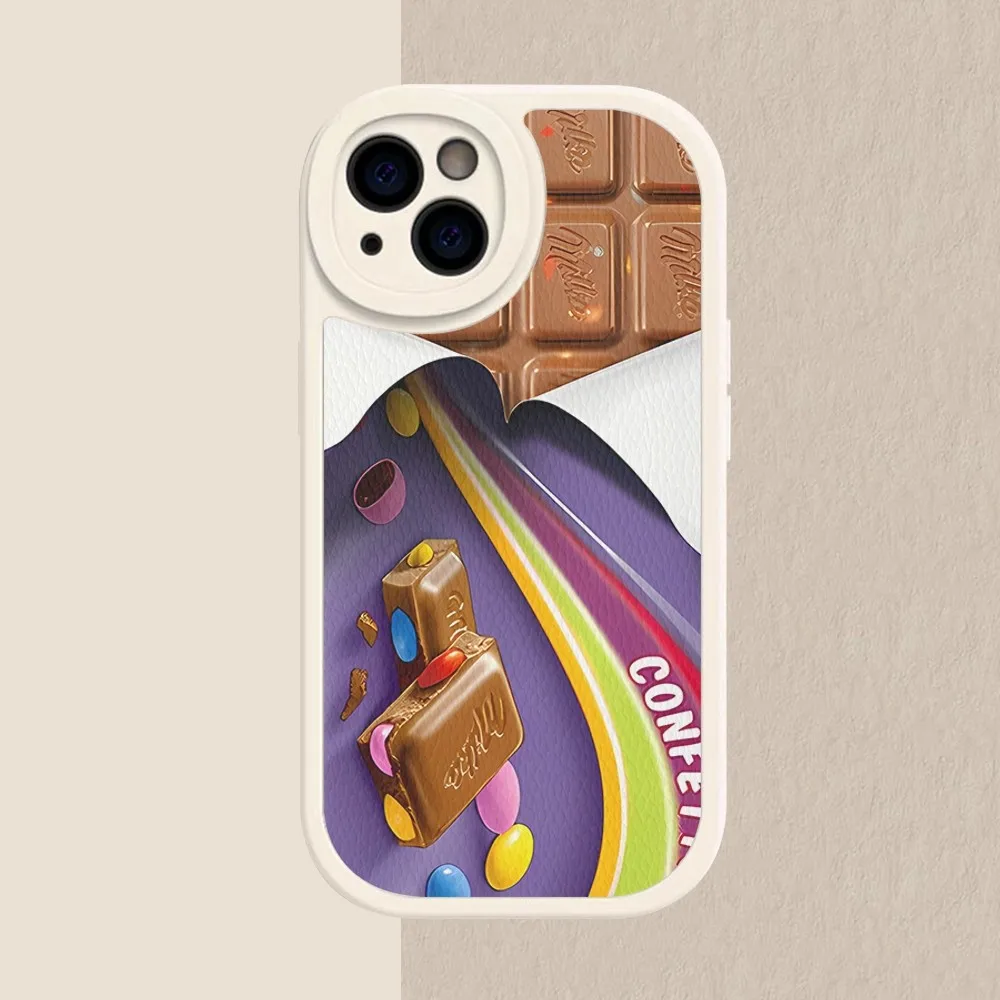 Chocolate Milka Box Phone Case Hard Leather For IPhone 14 13 12 Mini 11 14 Pro Max Xs X Xr 7 8 Plus Fundas