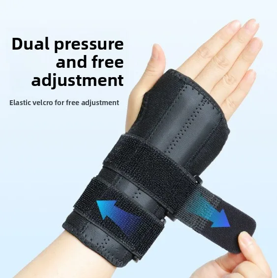 Metal Splint Dual Compression Wrist Support Strap for Carpal Tunnel Tendonitis Pain Relief Sports Wrist Stabilizer