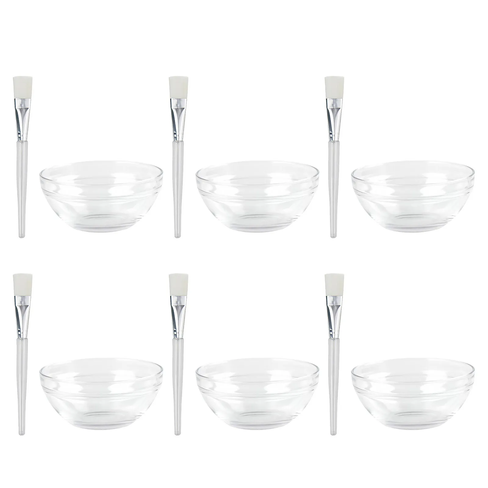 مجموعة فرشاة وعاء القناع مكونة من 12 قطعة للعناية بالبشرة وأدوات التجميل الشفافة DIY لخلط الوجه والطين وقابلة لإعادة الاستخدام وسهلة الحمل