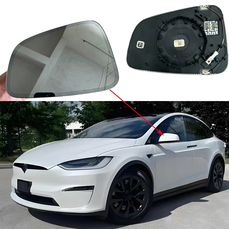 Original Quality Mirror for Tesla Model X 2016–2023 Car View Mirror Wide Angle Glass Auto Automatic Dimming Heated
