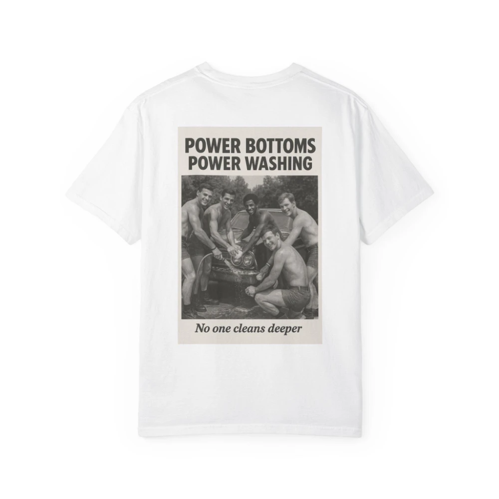 

Power Bottoms T-Shirt Funny LGBTQ Pride Graphic Tee Clothing Graphic Short Sleeve Shirt Unisex Men Women All-Season