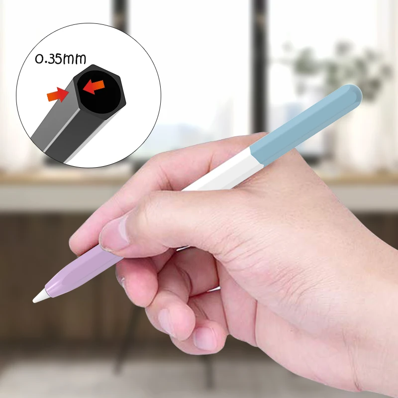 Estojo de lápis para apple pencil pro e lápis 2a 1a geração tablet stylus capa protetora silicone macio à prova de choque