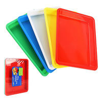 5pcs Simple Rectangle Fruit Dessert Plastic Storage Tray Kitchen Supplies Fruit Tray Restaurant Hotel Bread Tray Tray Tea Tray