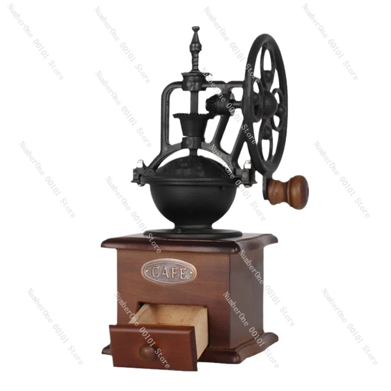 Manual coffee grinder Small home hand crank coffee machine Coffee bean retro bean grinder