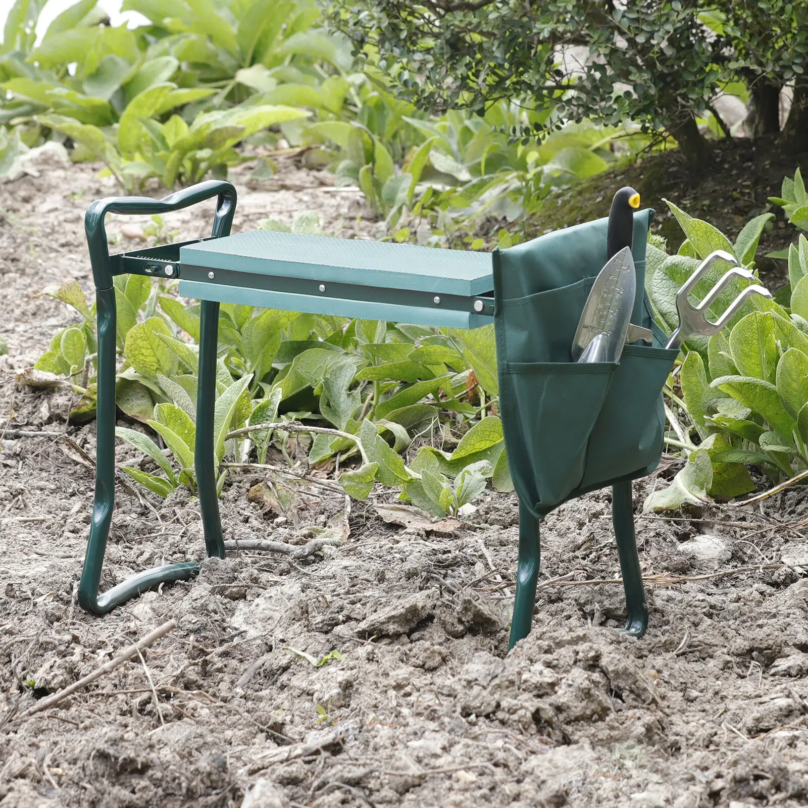 Imagem -02 - Folding Garden Kneeler Bench Ajoelhado Soft Eva Pad Assento com Bolsa de Fezes us