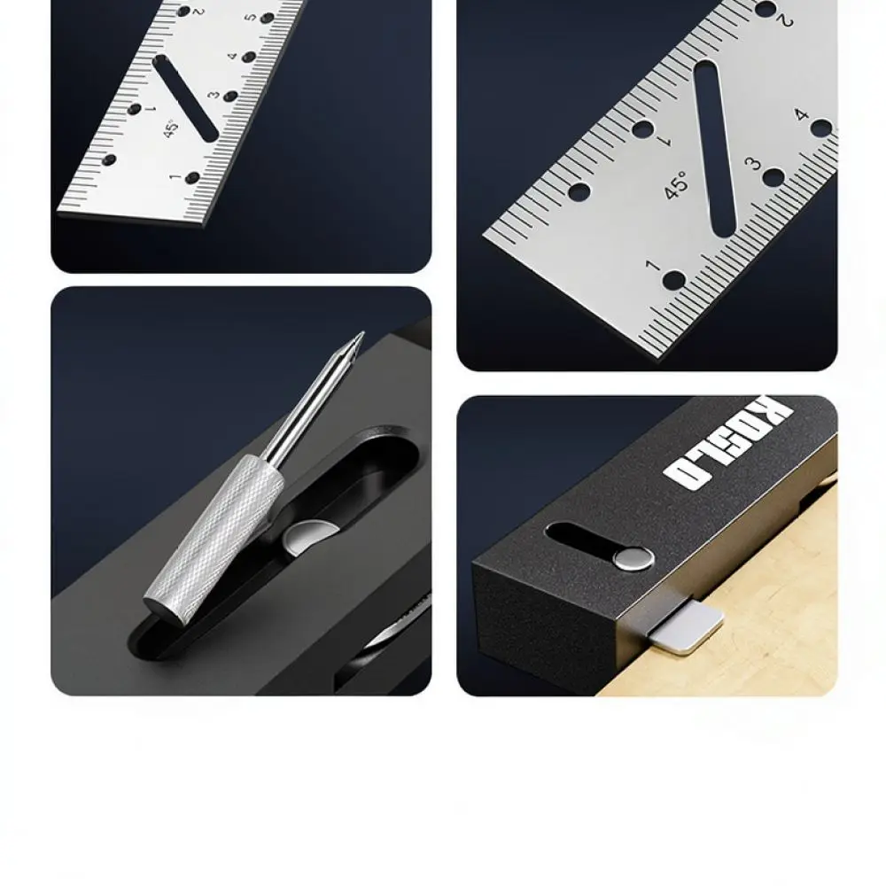 Precision Scribing Tool For For KOSLO Woodworking Adjustable Angle Ruler Hole Positioning Gauge Carpentry Accessory