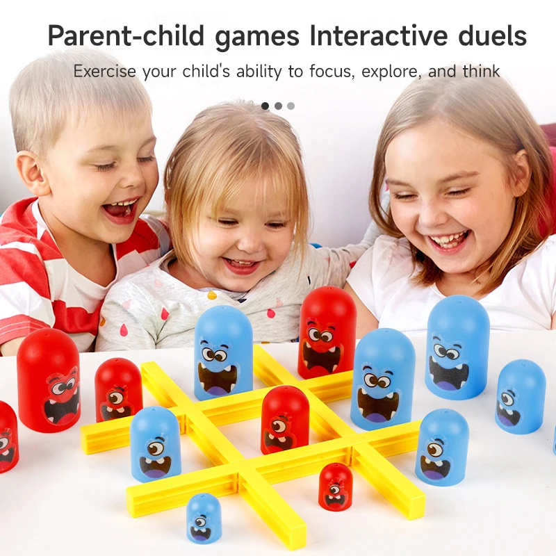 Tic Tac Toe Big Eat Small Gobble Bordspel Speelgoed Kinderen Party Game Speelgoed Vroeg Onderwijs Logisch Denkvermogen Treinspeelgoed