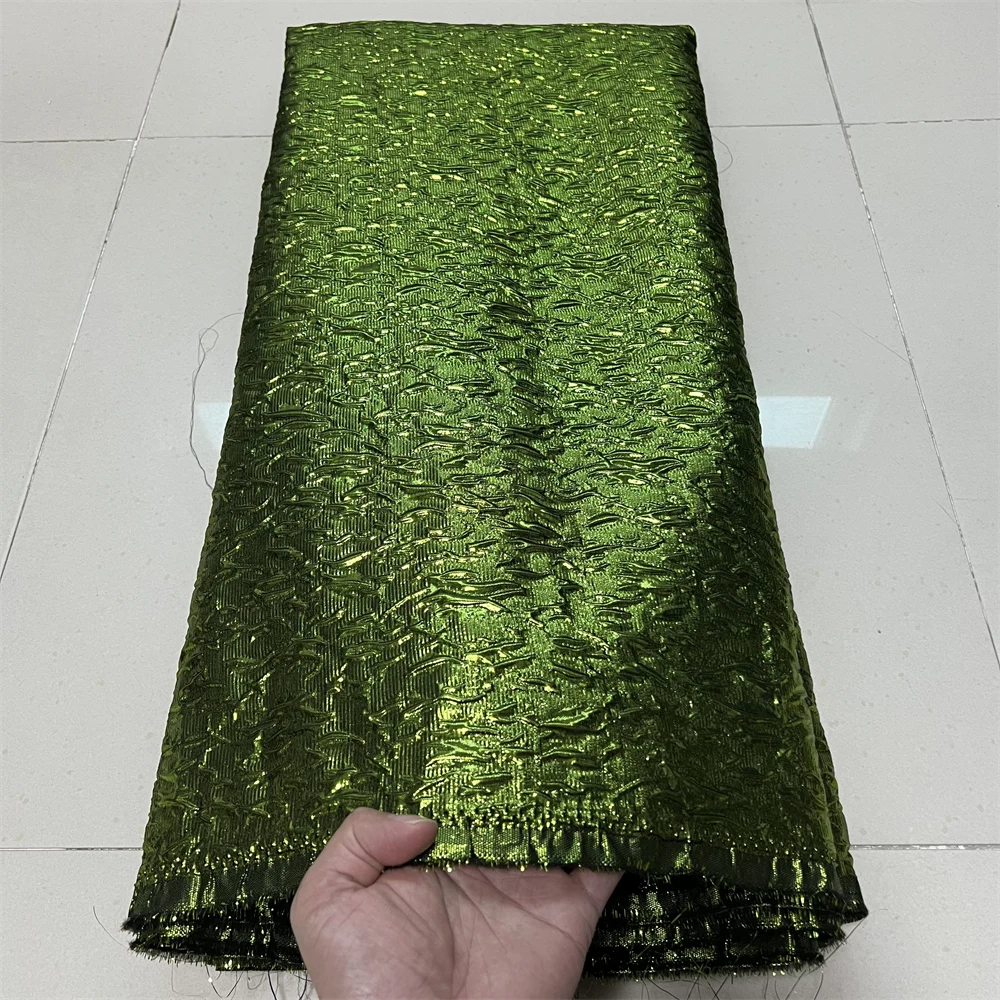 

2025 African Nigerian High-Quality Tulle Lace Fabric Organza Embroidery for Party Gown Jacquard Wedding Dress 5Yard YXZ180