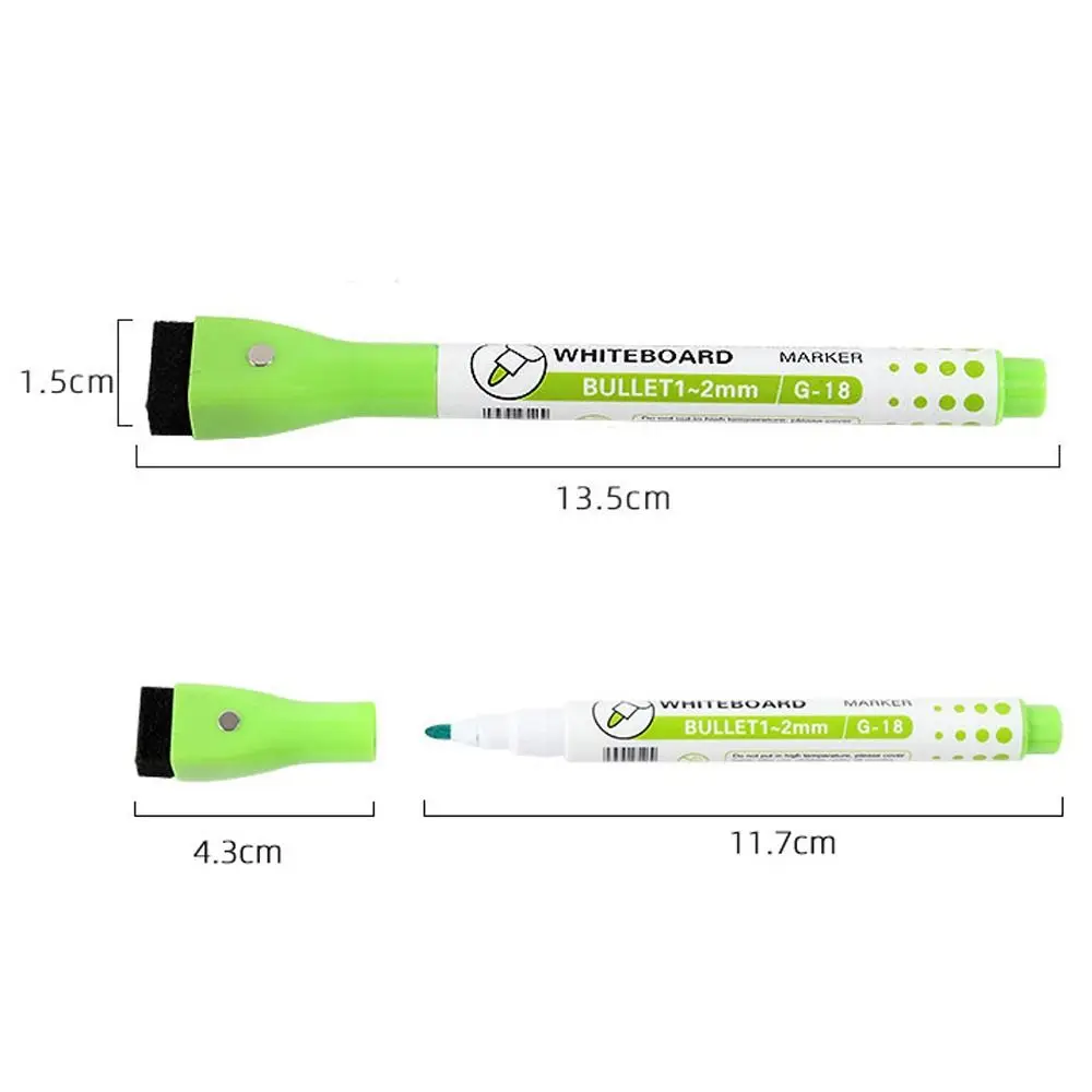 Erasable Magnetic Whiteboard Marker Multi-Color Whiteboard Graffiti Whiteboard Pen Art Stationery with Brush Art Drawing Pen