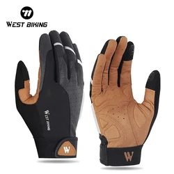 WEST BIKING 3D Pad Anti-slip Cycling Gloves Half Long Finger Bicycle Gloves Breathable MTB Bike Gloves Men Women Sport Gloves