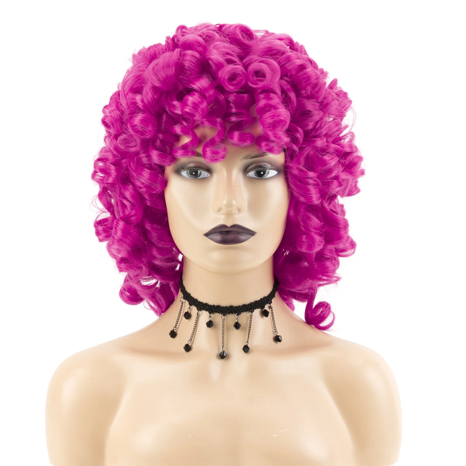 

Свободные волнистые парики из синтетических волос, женские короткие парики из натуральных волос с челкой, парик для косплея, женские оранжевые/розовые парики для женщин