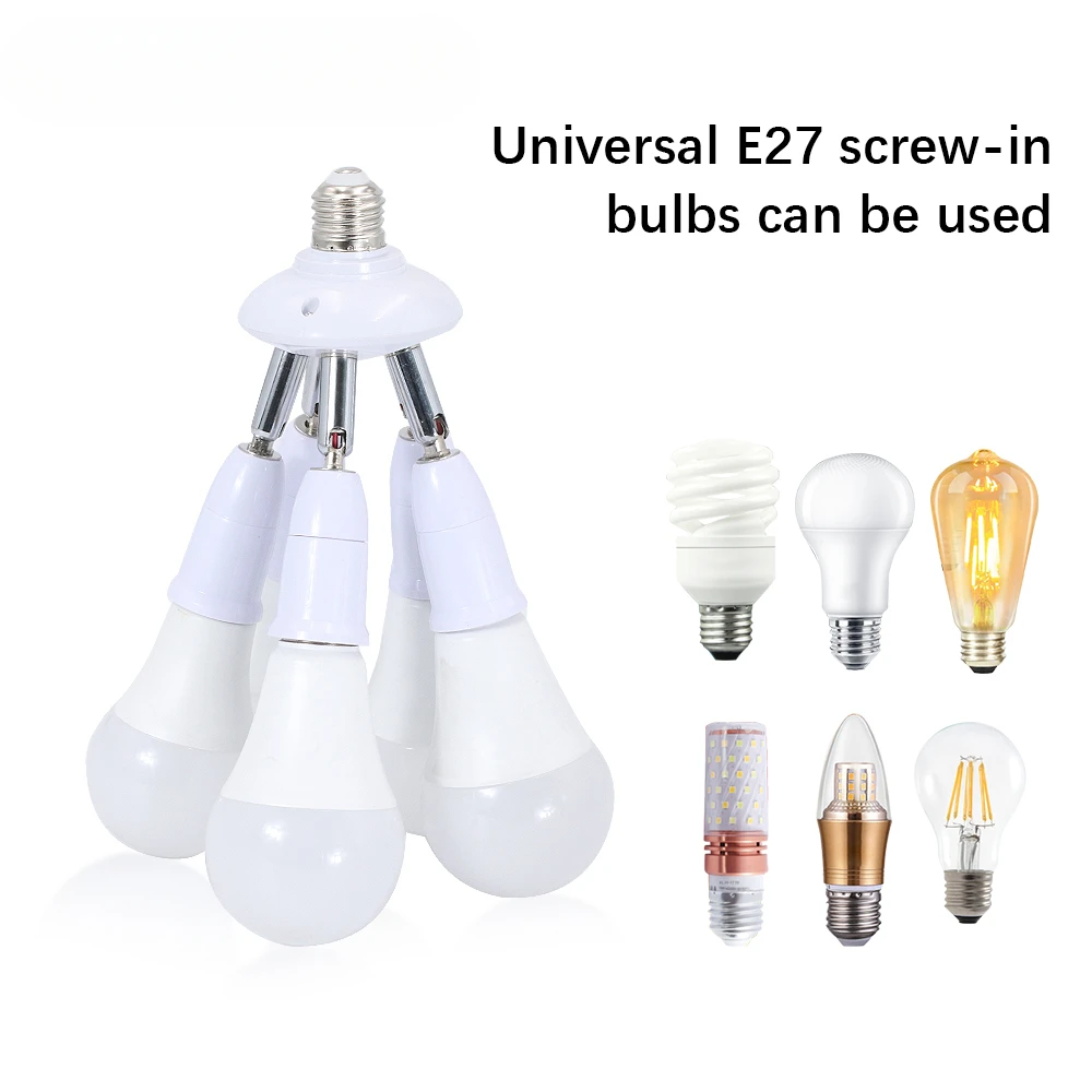 

E27 Splitter1/2/3/4/5 Heads Lamp Base Adjustable LED Light Bulb Holder Adapter Converter Socket High Quality Lamp holder