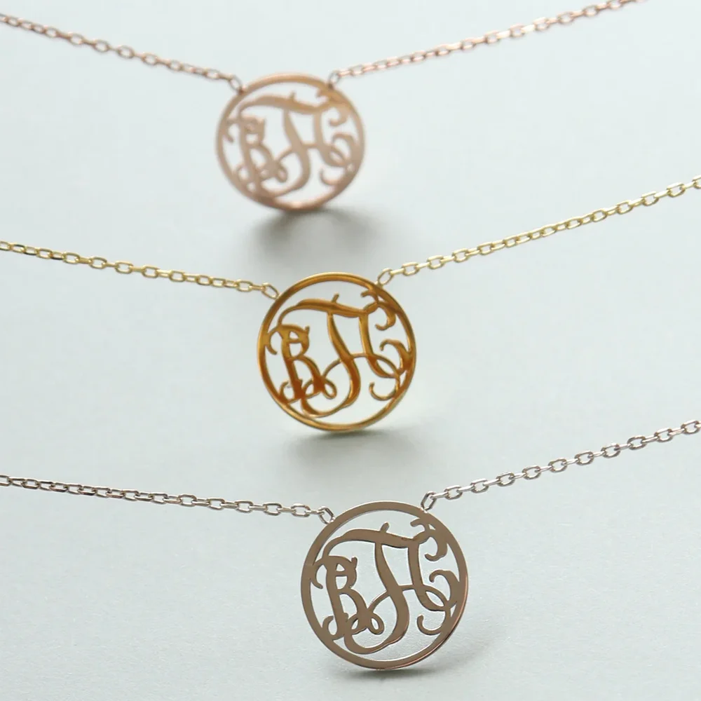 Sifisrri Custom Monogram Necklace for Women Personalized 3 Letters Pendant Stainless Steel Jewelry Handmade Chain Birthday Gift - Image 4