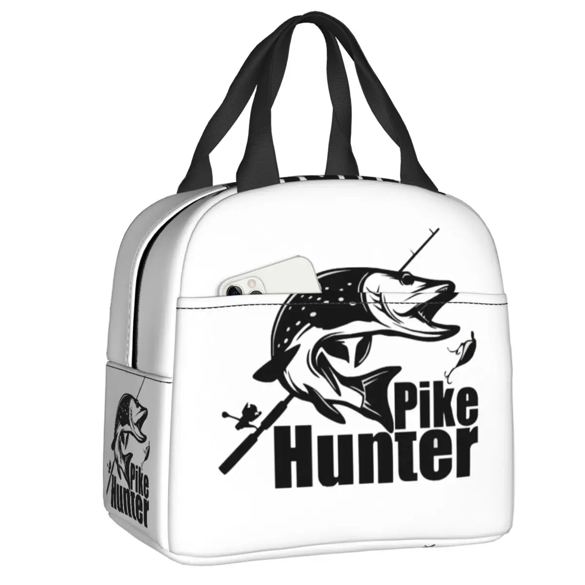 

Термосумка-холодильник для ланча Custom Hunter Fish для женщин, водонепроницаемая, для рыбалки, пикника, пляжа, кемпинга, путешествий