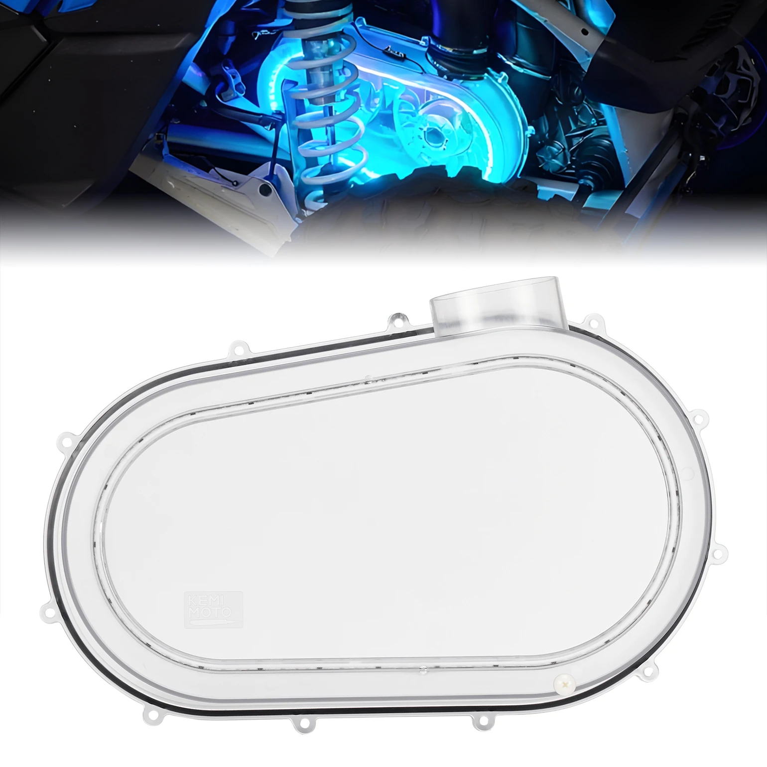 Светодиодная панель RGB ABS Clear CVT Cover APP Control, совместимая с Can Am Maverick X3 и Max 2017+ 420212505 Внешняя крышка сцепления