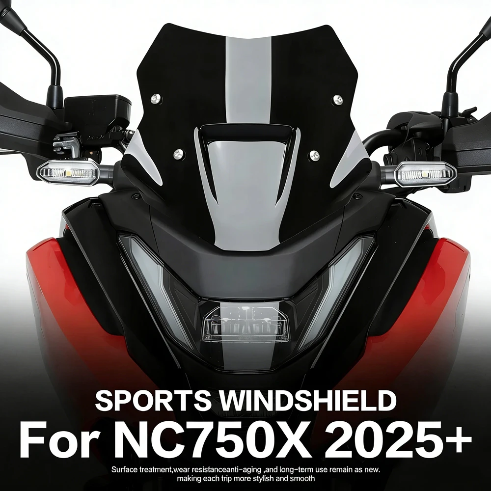 

NC750X 2025 2026 New Motorcycle Windshield Windscreen For HONDA NC750X NC 750X NC 750 X Wind Deflector Visor Wind Shield Parts