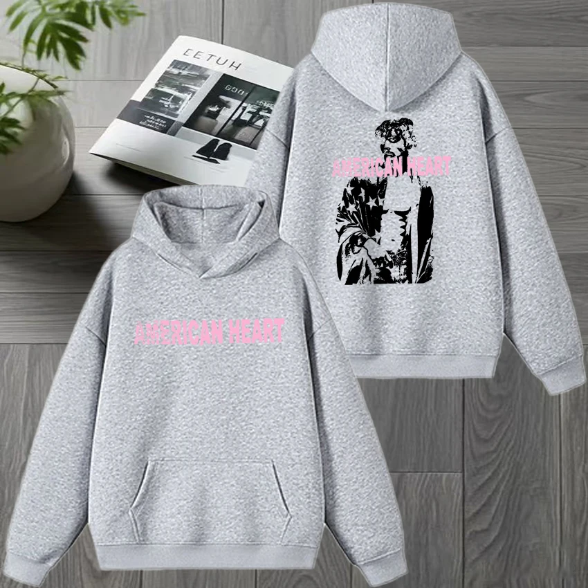 المغني بنسون بوني جولة العالم القلب الأمريكي 2025 مطبوعة هوديي الرجال النساء harajuku خمر البلوز للجنسين بلوزة من الصوف #5