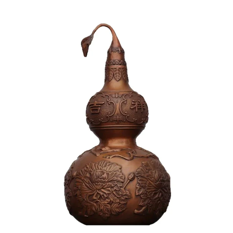 

Copper rich and auspicious gourd ornaments, recruit fortune, feng shui ornaments, attract wealth, decoration