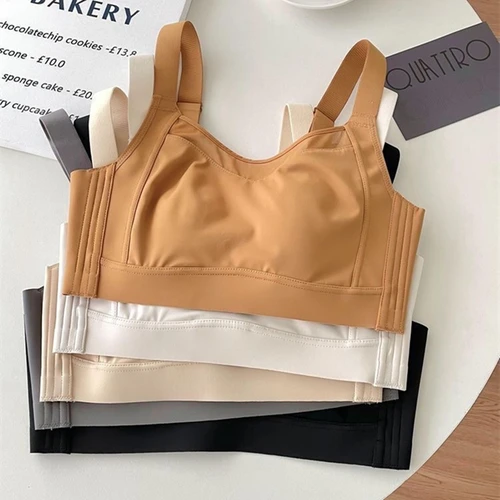 Imagen 2 del producto Los pechos grandes aparecen ropa interior pequeña y sin costuras para mujeres con pechos laterales, copa con orejas de conejo, sujetador de talla grande, estilo fino