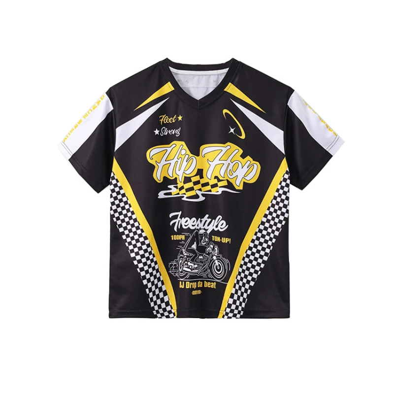 Set di abiti da ballo Hip Hop per ragazze T-shirt nera Pantaloni larghi Jogger estivo Street Dancewear Gruppo Jazz Pratica Performance Costume