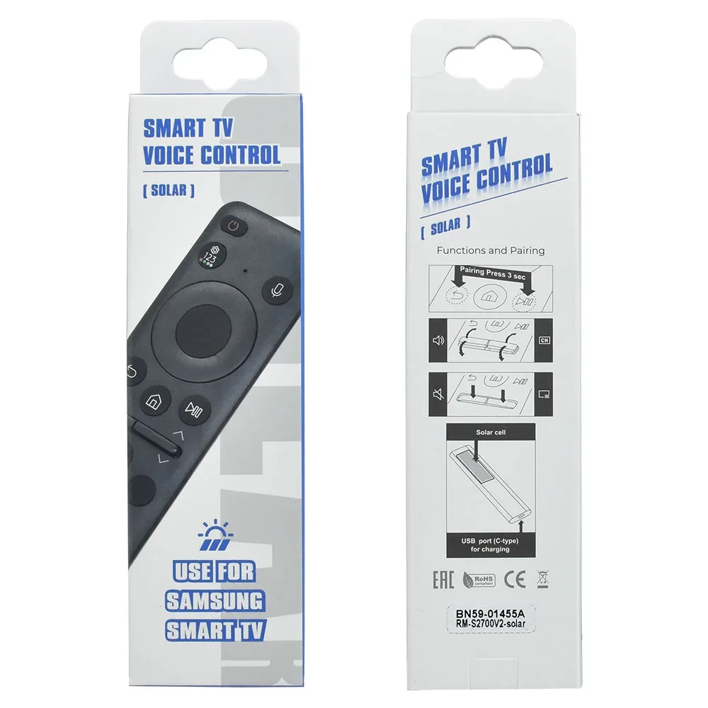 Nieuwe BN59-01455A TM2360E Voice Zonnecel Oplaadbare Afstandsbediening Voor 2024 Samsung TV S90D S95D DU7000 DU8000 QN80D QN90D