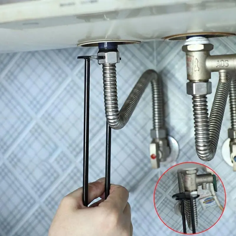 Household Repair Plumbing Tool Flume Sink Wrench Sink Faucet Key Plumbing Pipe Four-claw Hexagon Wrench Bathroom Wrench Tool Set