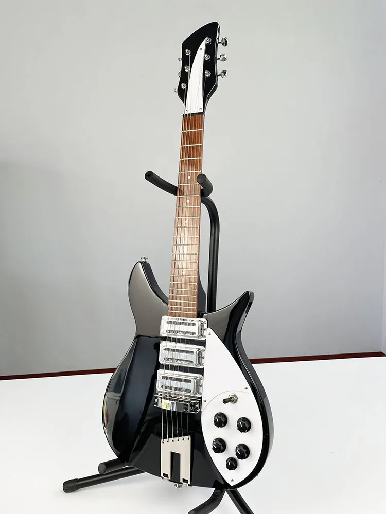 Ricken 325 electric guitar With Fingerboard has varnish.Black Color High Quality Guitarra Free Shipping